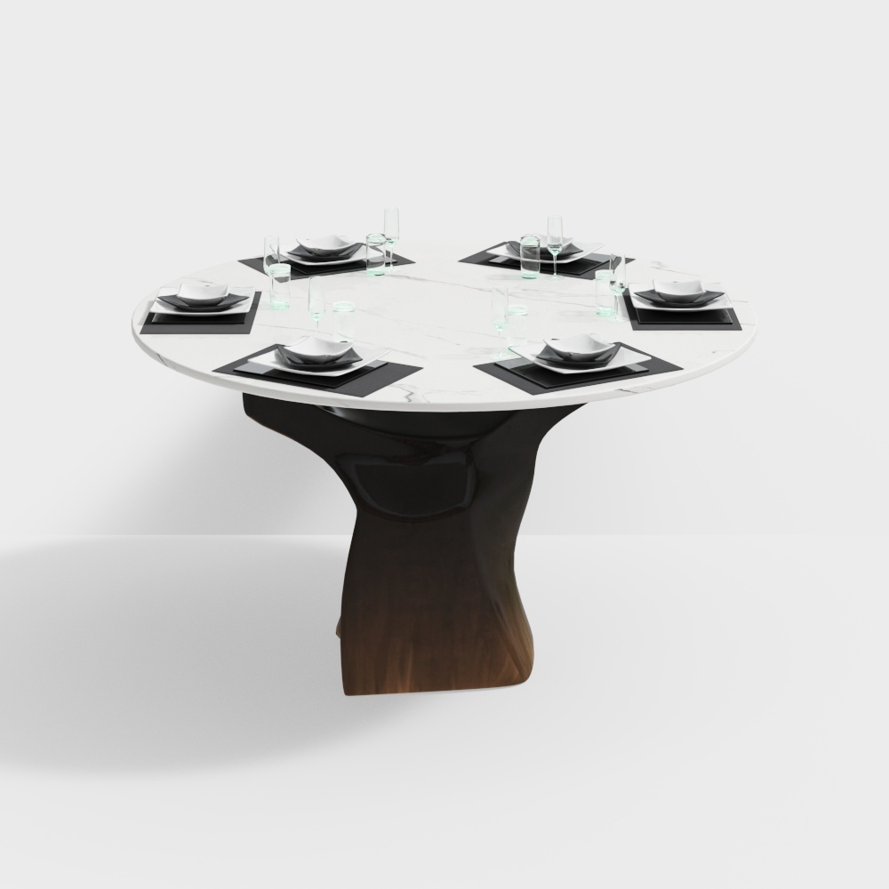 Modern Round Dining Table Set