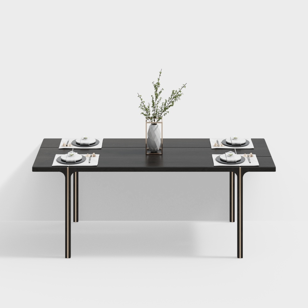 Modern Dining Table Set - Rectangular Table