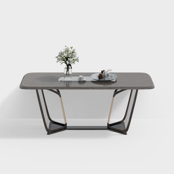 Elegant Modern Dining Table 3D model