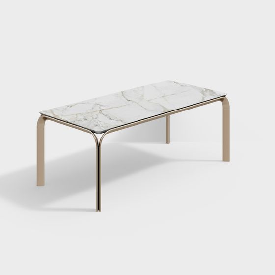 Minimalist Marble Table 3D model
