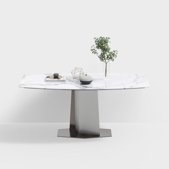 Urban Living Marble Dining Table 3D model