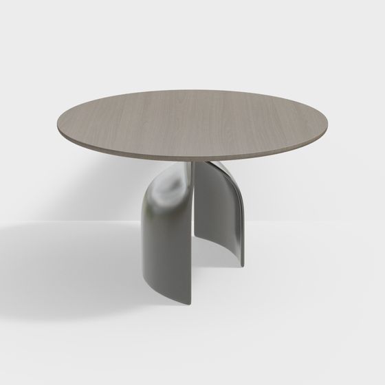 Stylish Low-Polygon Round Table 3D model