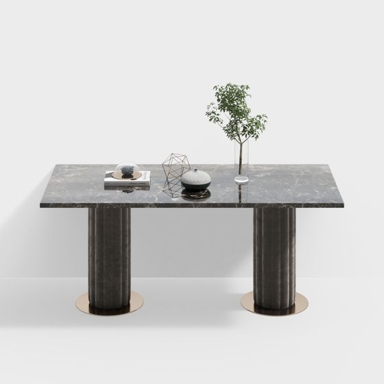 Urban Minimalist Dining Table 3D model