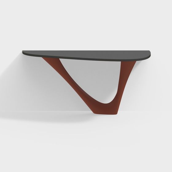 Sleek Wall-Mounted Table 3D model for Modern Interiors