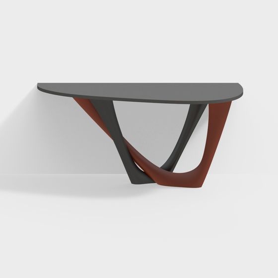 Sleek Wall-Mounted Table 3D model