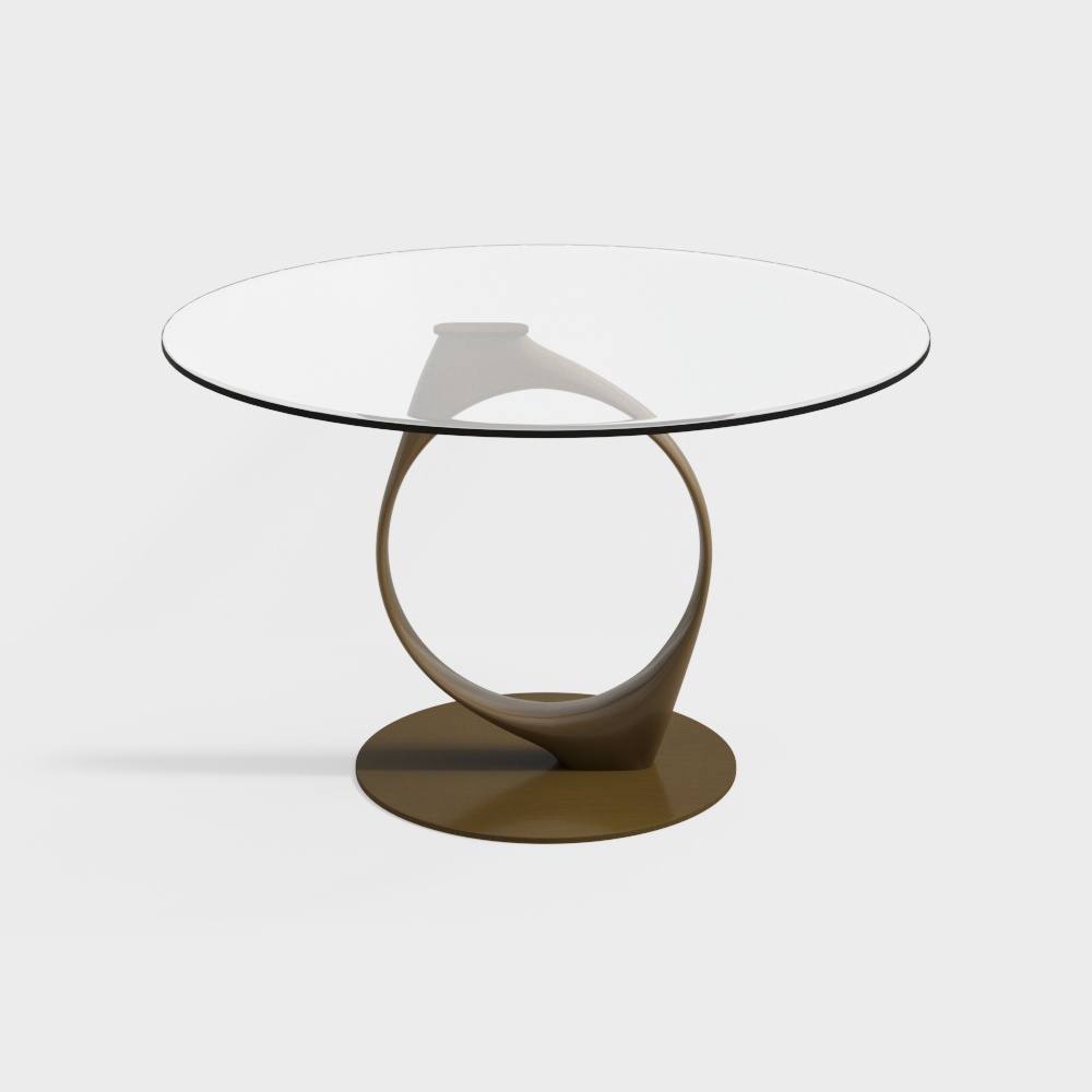 Modern Dining Table - Round Glass Table