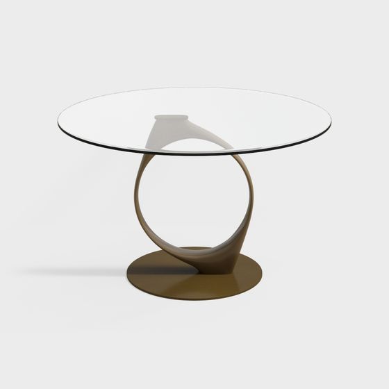 Sleek Glass Table 3D model