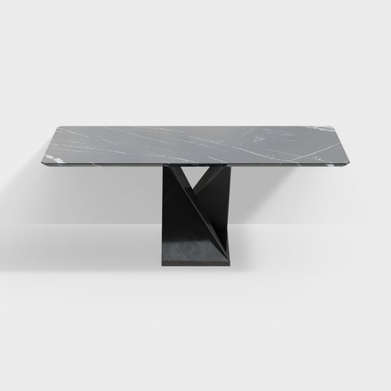 Urban Minimalist Dining Table 3D model