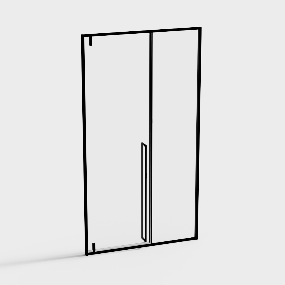 Stylish Double Door 3D model for Modern Interiors