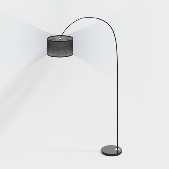 Elegant Arched Floor Lamp 3D Model