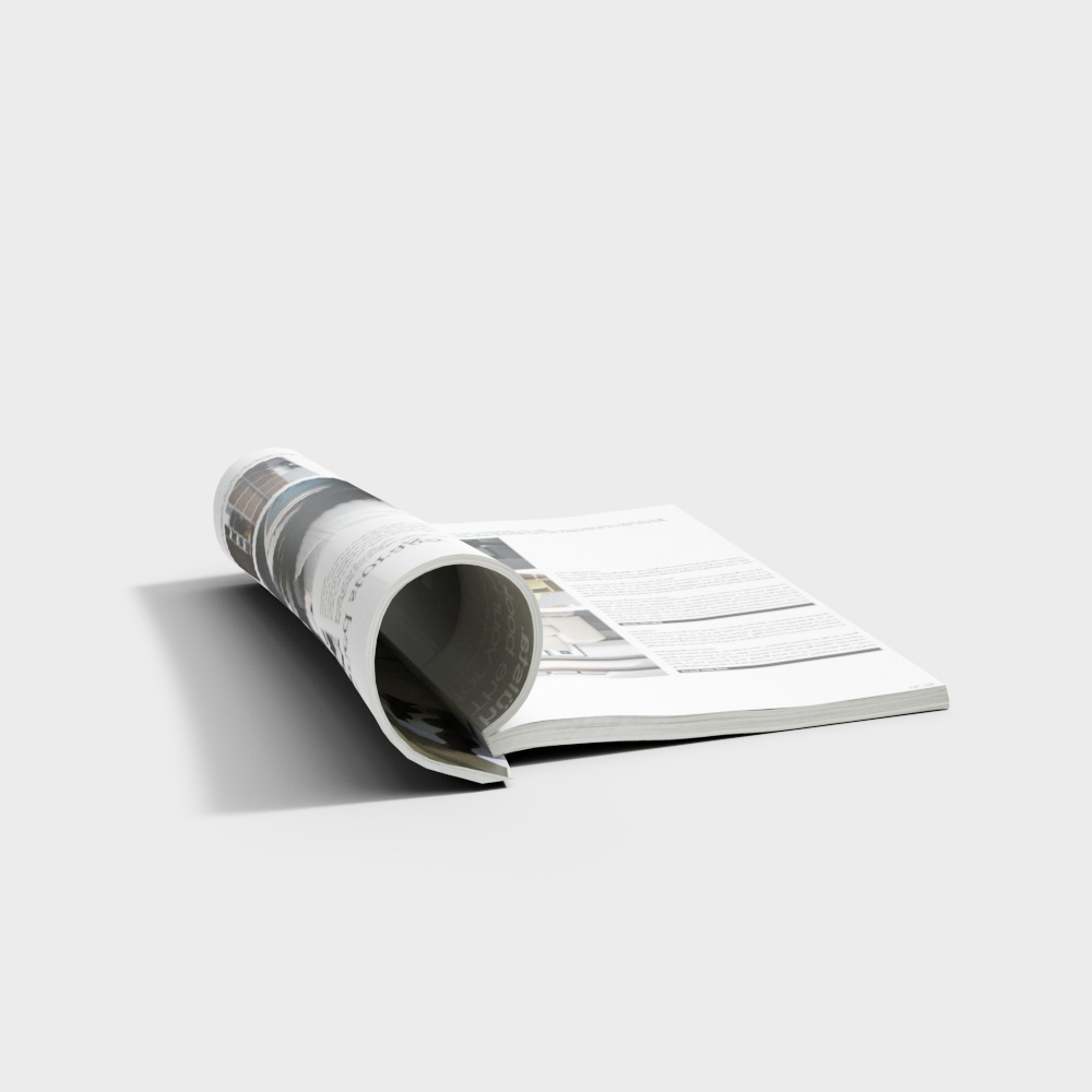 Stylish Low Poly Magazine 3D model