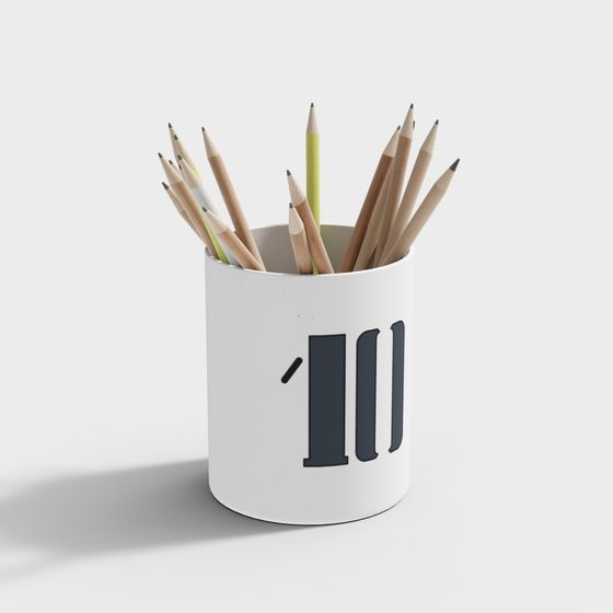 Modern Minimalist Pencil Holder 3D model