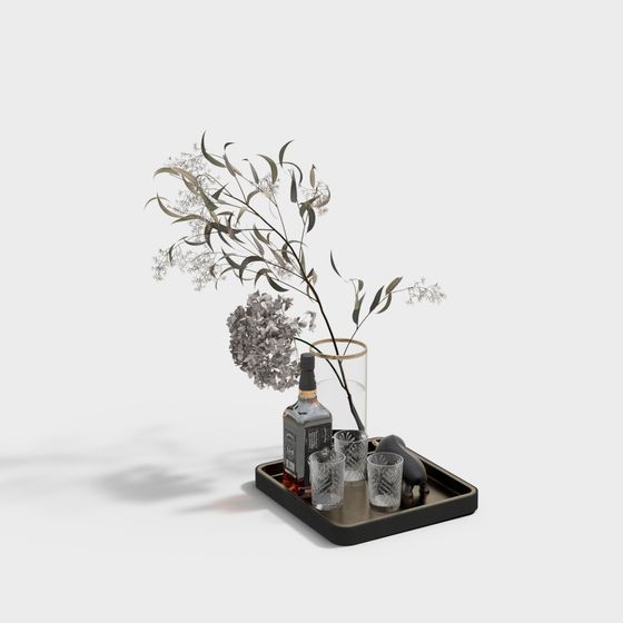 Elegant Wine Table 3D Model