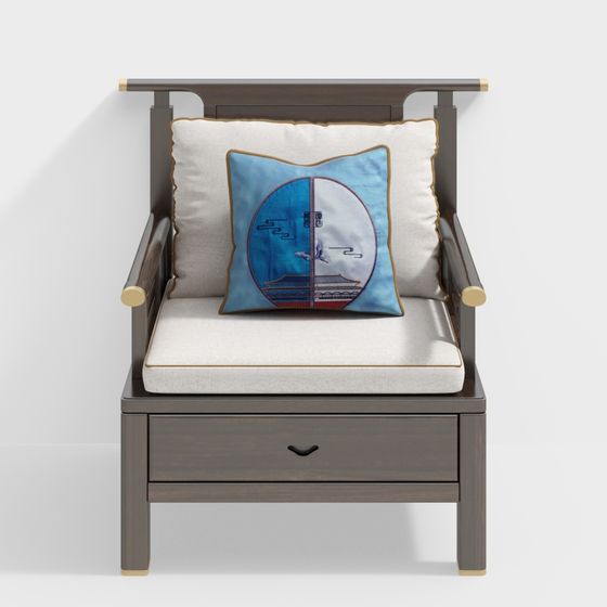 Chinese Leisure Chair 3D model