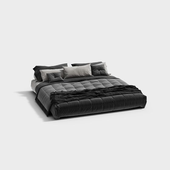 Ensemble de literie avec matelas et oreiller, housse de couette unie