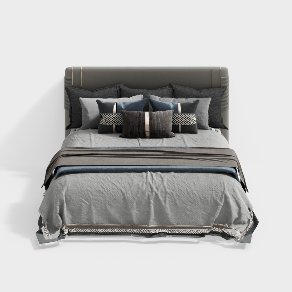 Masasanty/Massa Santi - New Chinese Bedroom Master Room Double Bed 【Wanton Zero One】