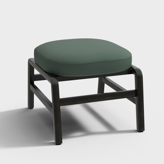 Stylish Ottoman 3D model for Modern Interiors