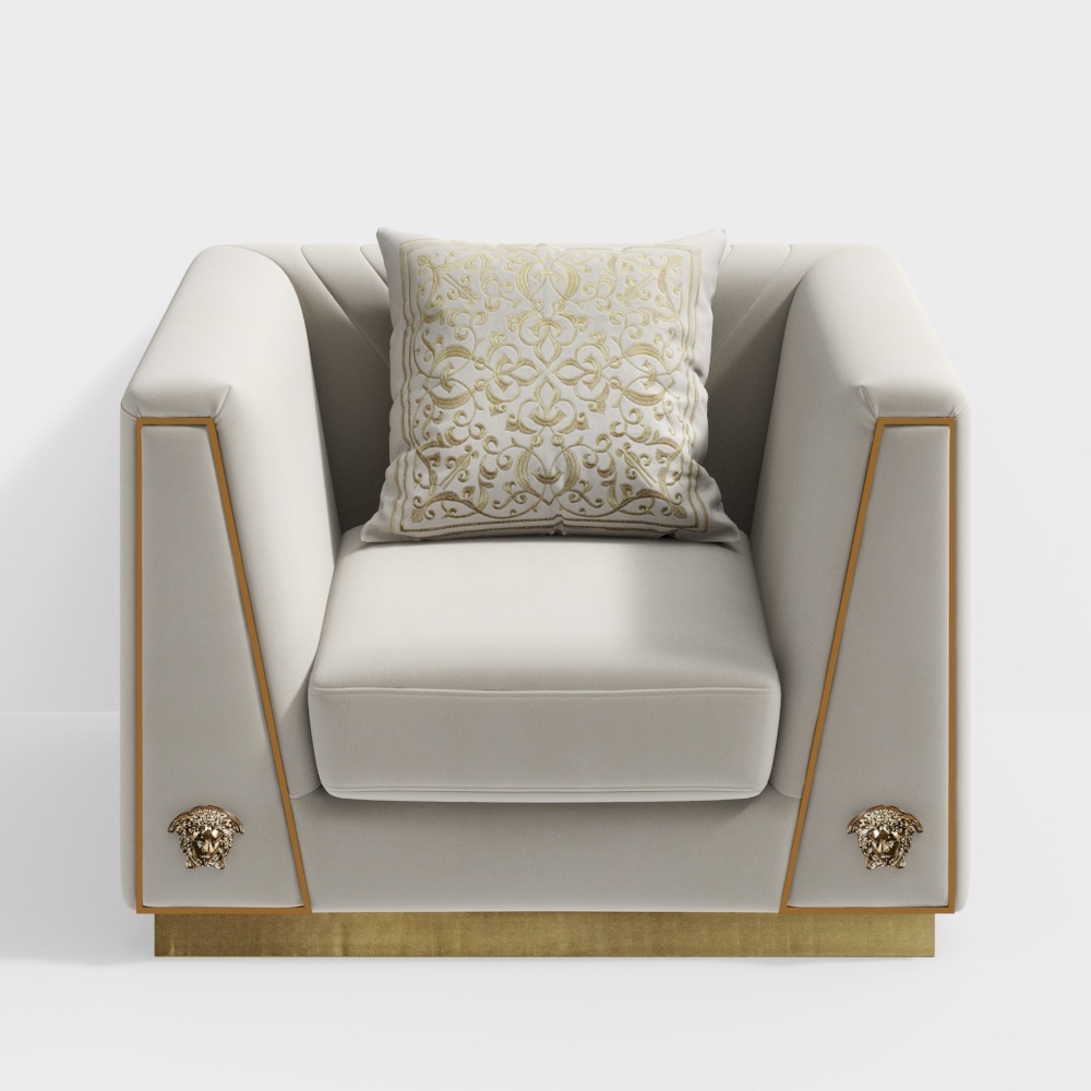 Zhida Home-Zhida Home- Light luxury sofaSingle living room bedroom sofa CX2171-1-D1