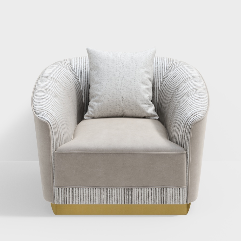 Zhida Home-Zhida Home-Light luxury style sofa single seat CX2175-2-D1