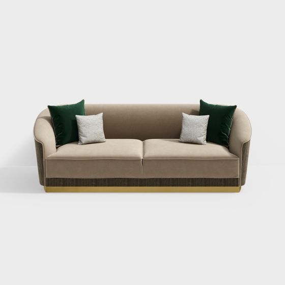 Stylish Low-Poly Sofa 3D model