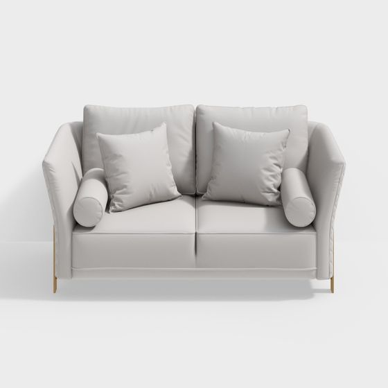 Elegant Minimalist Sofa 3D model for Modern Interiors