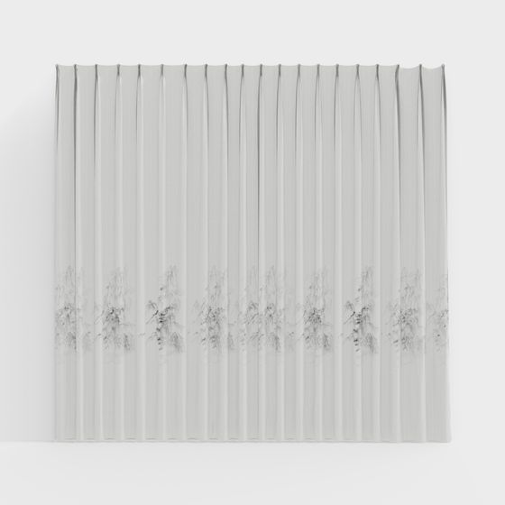 Ink Landscape Folding Screen 3D model