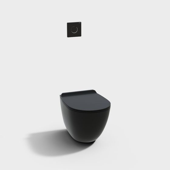 Futuristic Bathroom Toilet 3D model
