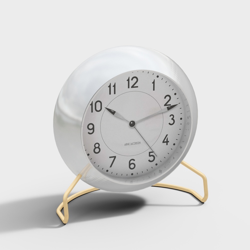 Rosendahl Osendaner Danish imported alarm clock bedroom bedside set piece European home retro small clock - grey 43674