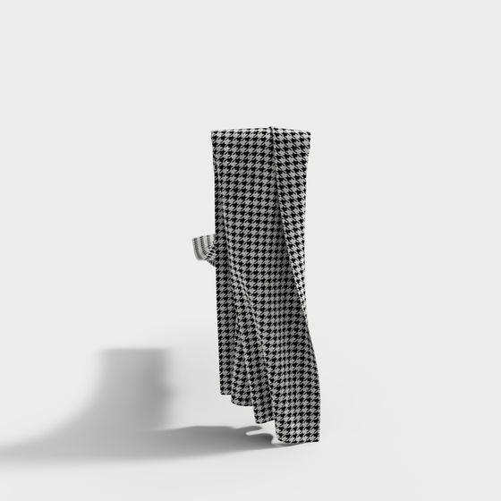 Houndstooth Curtain 3D model for Creative Projects