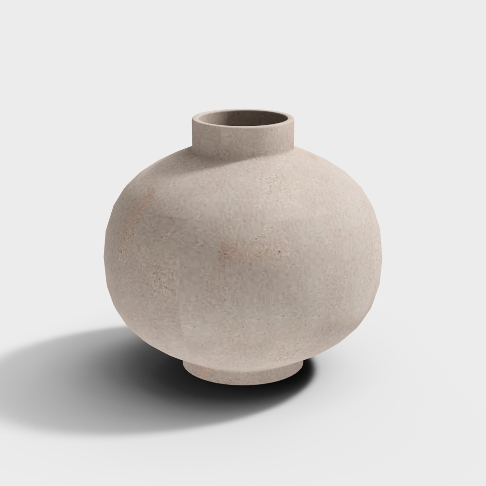 Elegant Round Vase 3D model