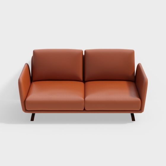 Stylish Low-Polygon Sofa 3D model for Modern Interiors