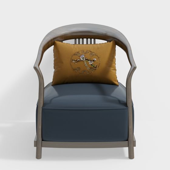 Elegant Low-Poly Armchair 3D model