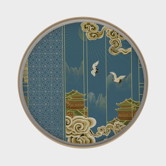 Yunhe Ancient Aesthetic Screen 3D Model