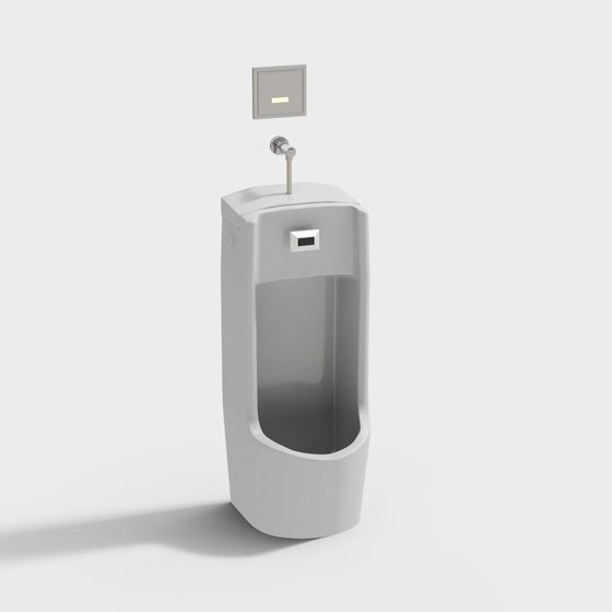Sleek Low-Polygon Urinal 3D model for Modern Spaces