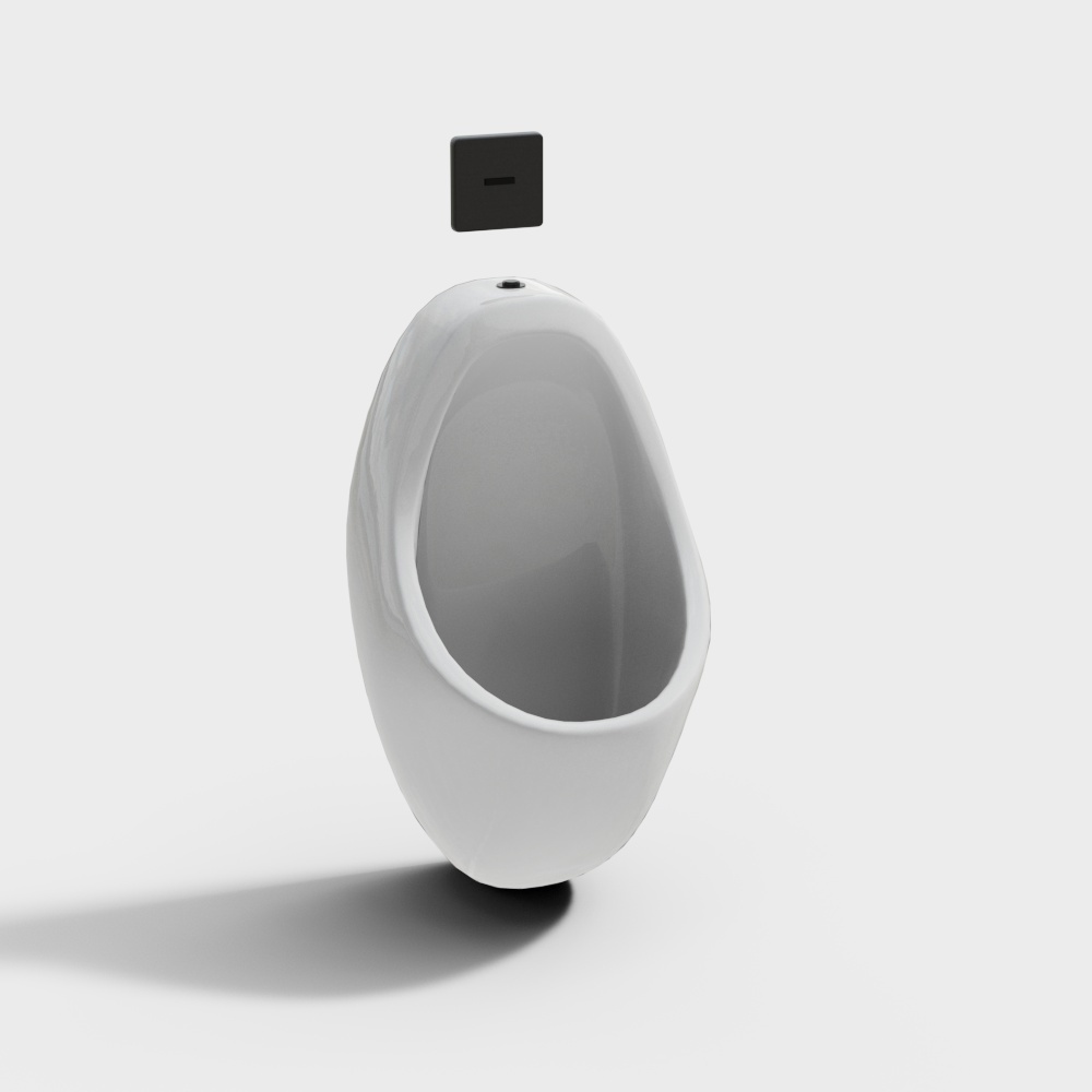 Sleek Low-Poly Urinal 3D model