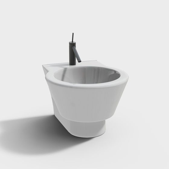 Modern Wall-Mounted Sink 3D model