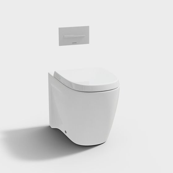 Futuristic Bathroom Toilet 3D model