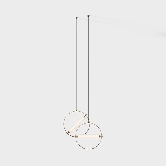 Suspended Ring 3D Model - Modern Lighting Design