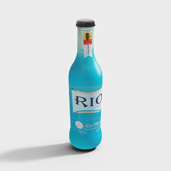 Rio Cocktail Blue Bottle 3D model