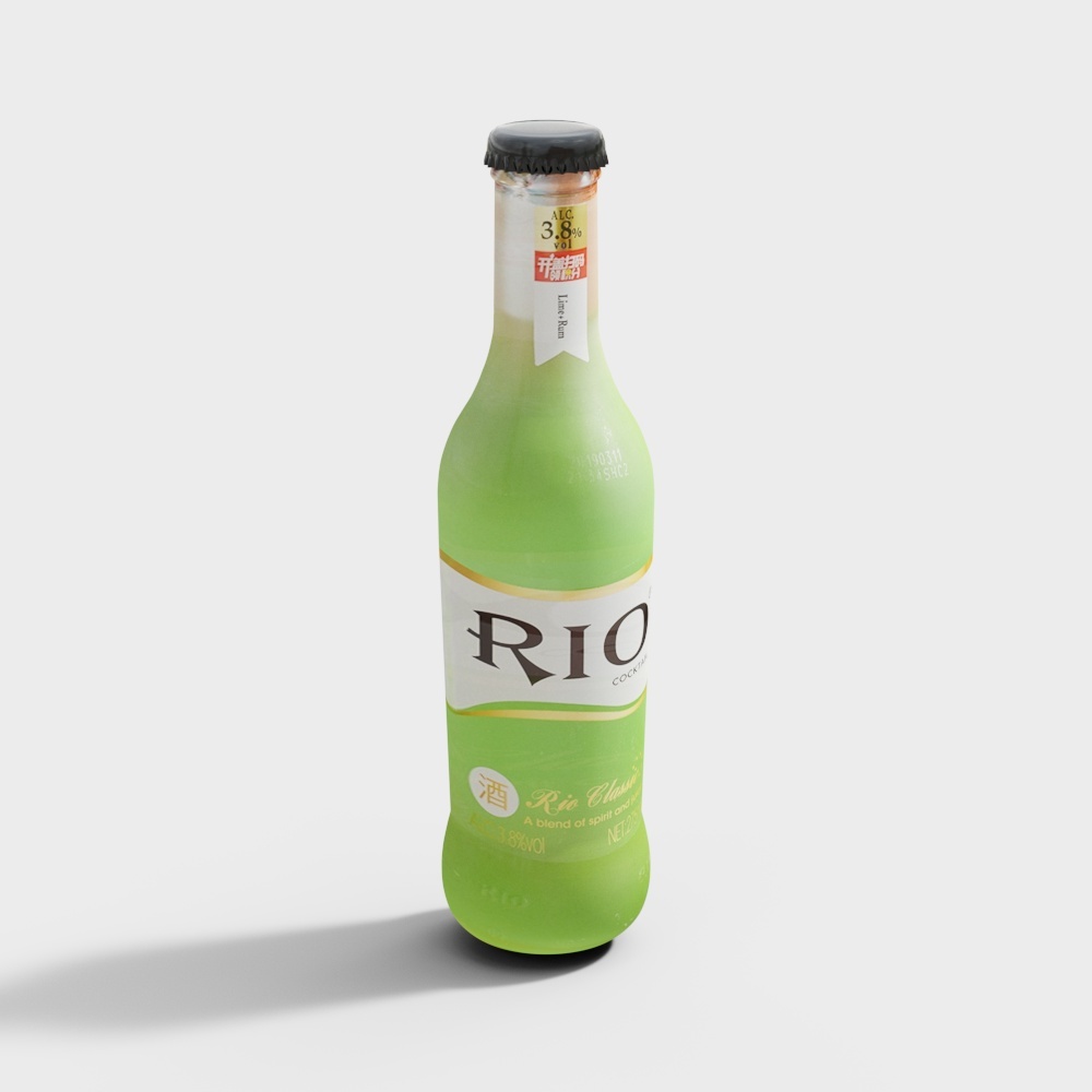 Rio Cocktail 3D Model – Vibrant Low-Poly Drink