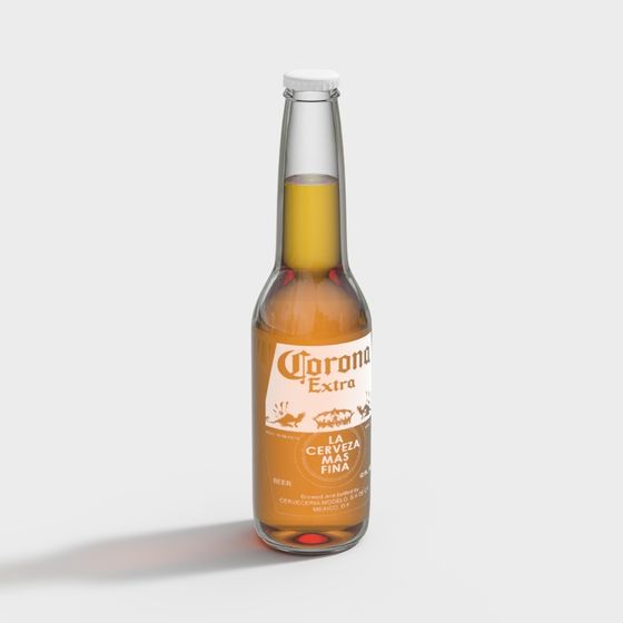 Corona Extra Beer Bottle 3D model