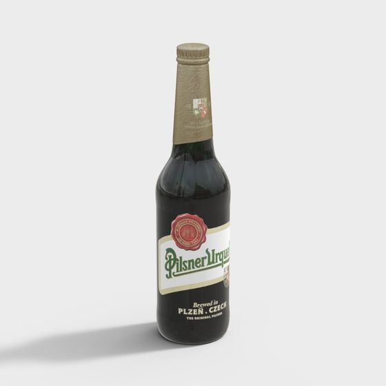 Vintage Pilsner Urquell Beer Bottle 3D model