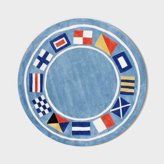 Nautical-Inspired Circular Carpet 3D model