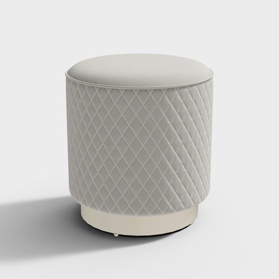 Round Dressing Stool 3D Model for Cozy Interiors