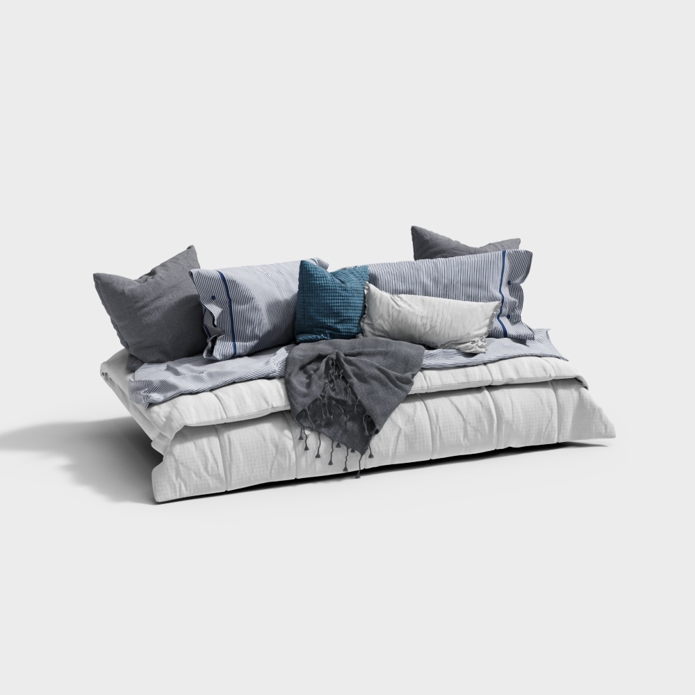 bedding set BED SHEETS with Mattress and pillow, quilt blanket cover plain