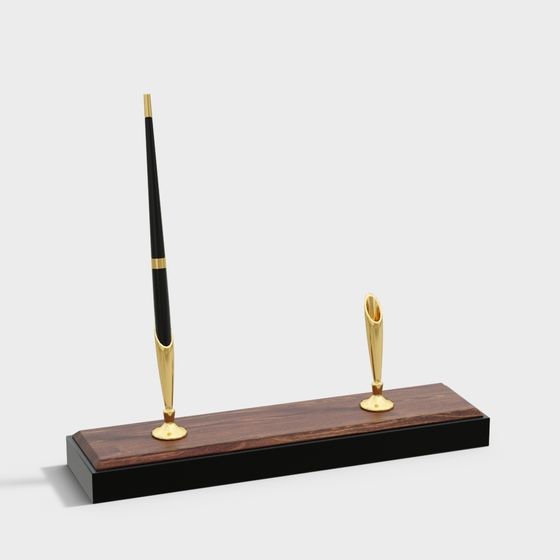 Elegant Low-Poly Pen Holder 3D Model