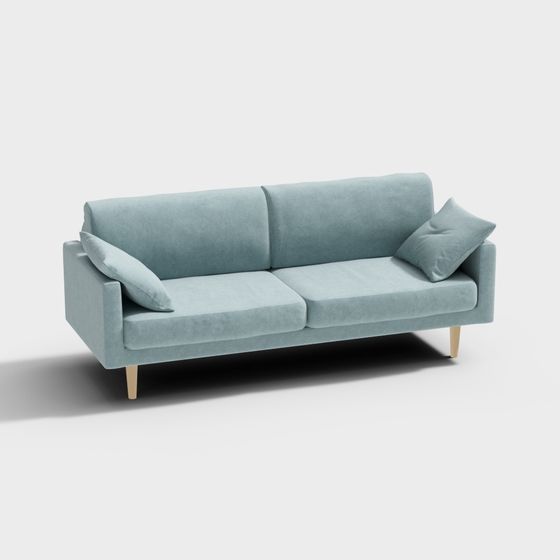 Stylish Low-Poly Sofa 3D Model