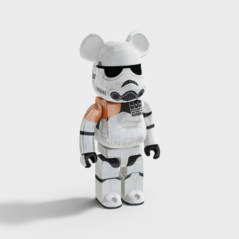 Interstellar Bear Soldier 3D Model – Low-Poly Futuristic Character