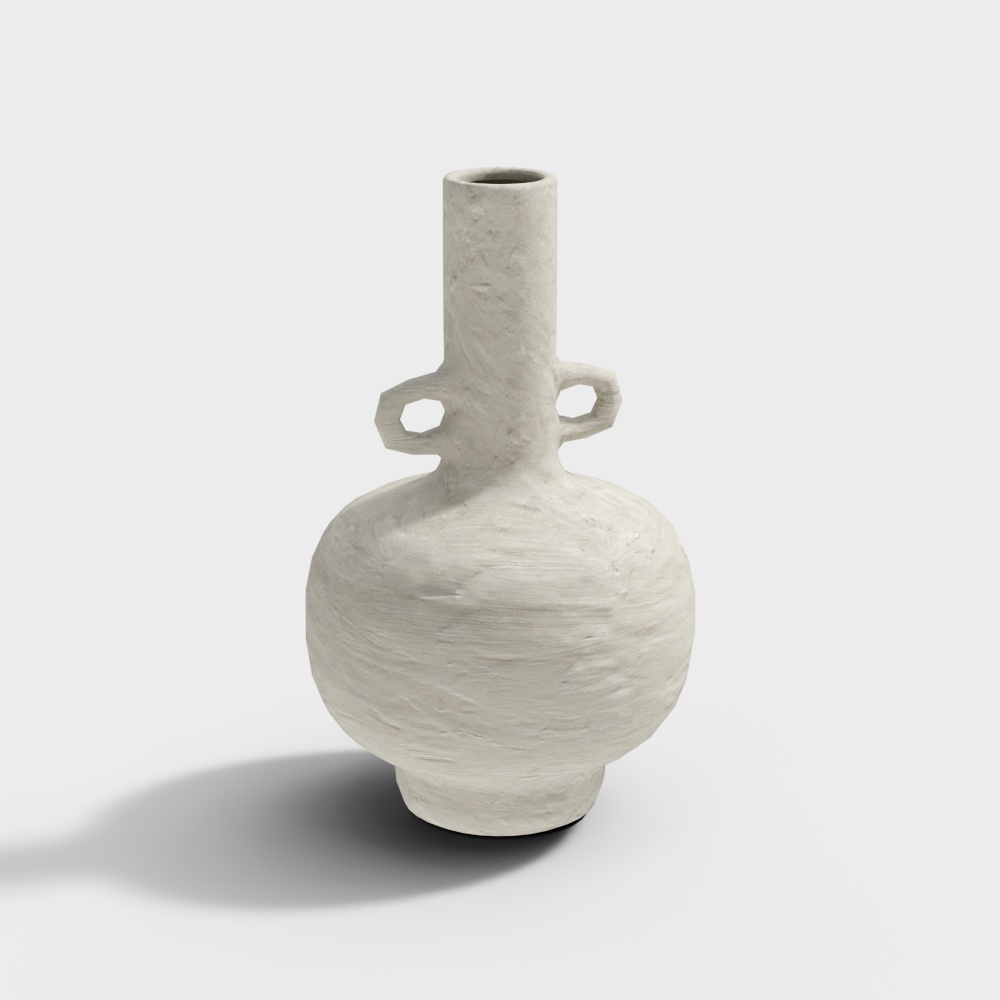 Elegant Textured Vase 3D Model – Ancient Pottery Style