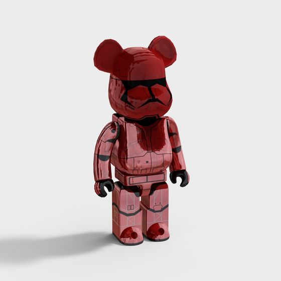 Chic Modern Wine Bear 3D Model